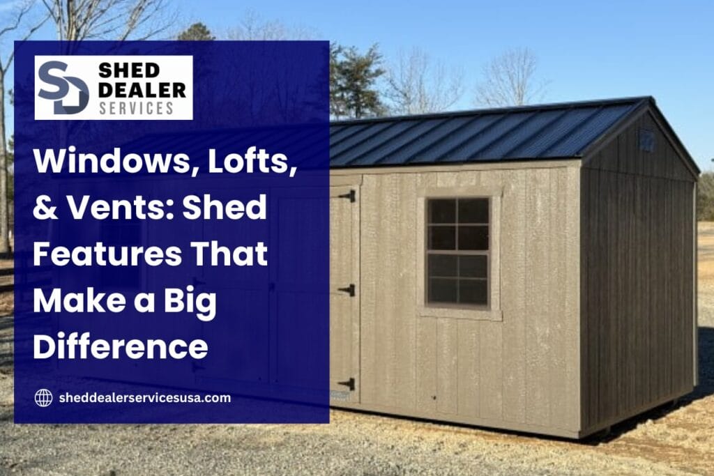 Windows, Lofts, & Vents: Shed Features That Make a Big Difference